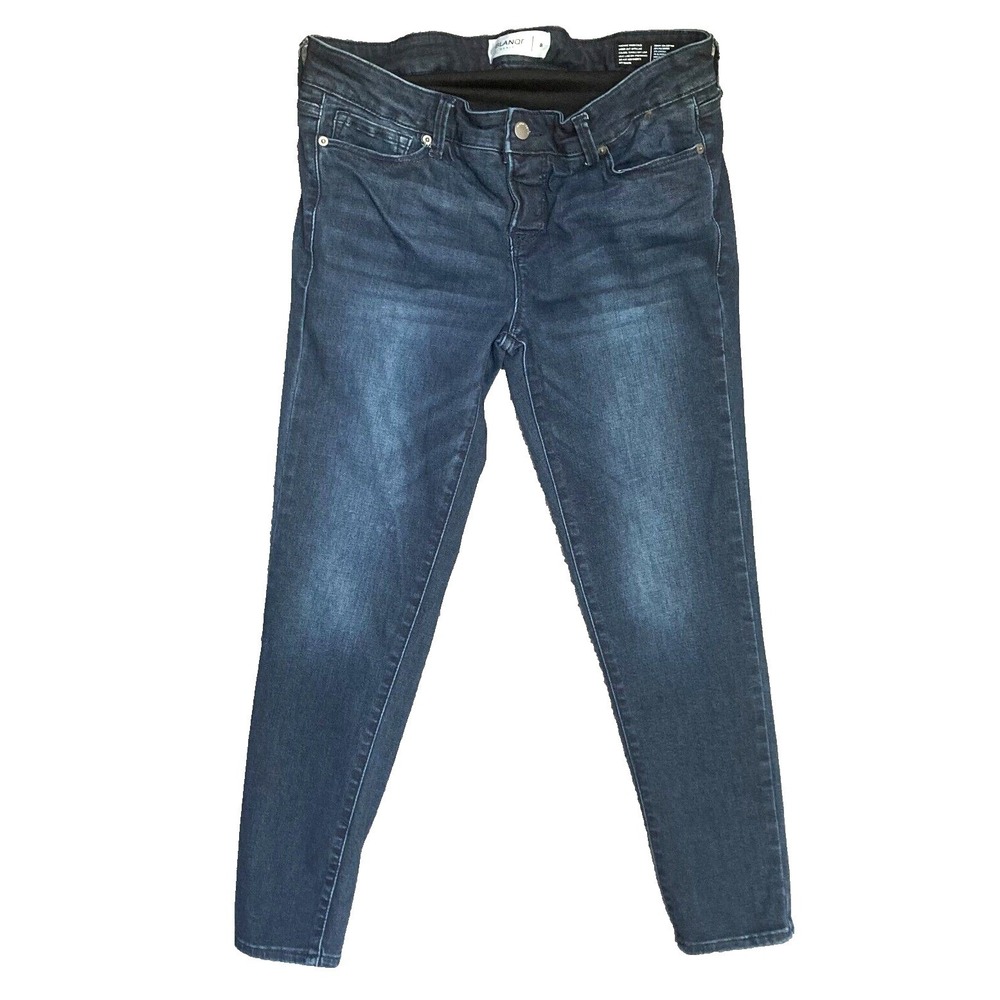 Blanqi Maternity Pull On Jeans Womens 8 Supportive Stretch Denim Lyocell 38x27